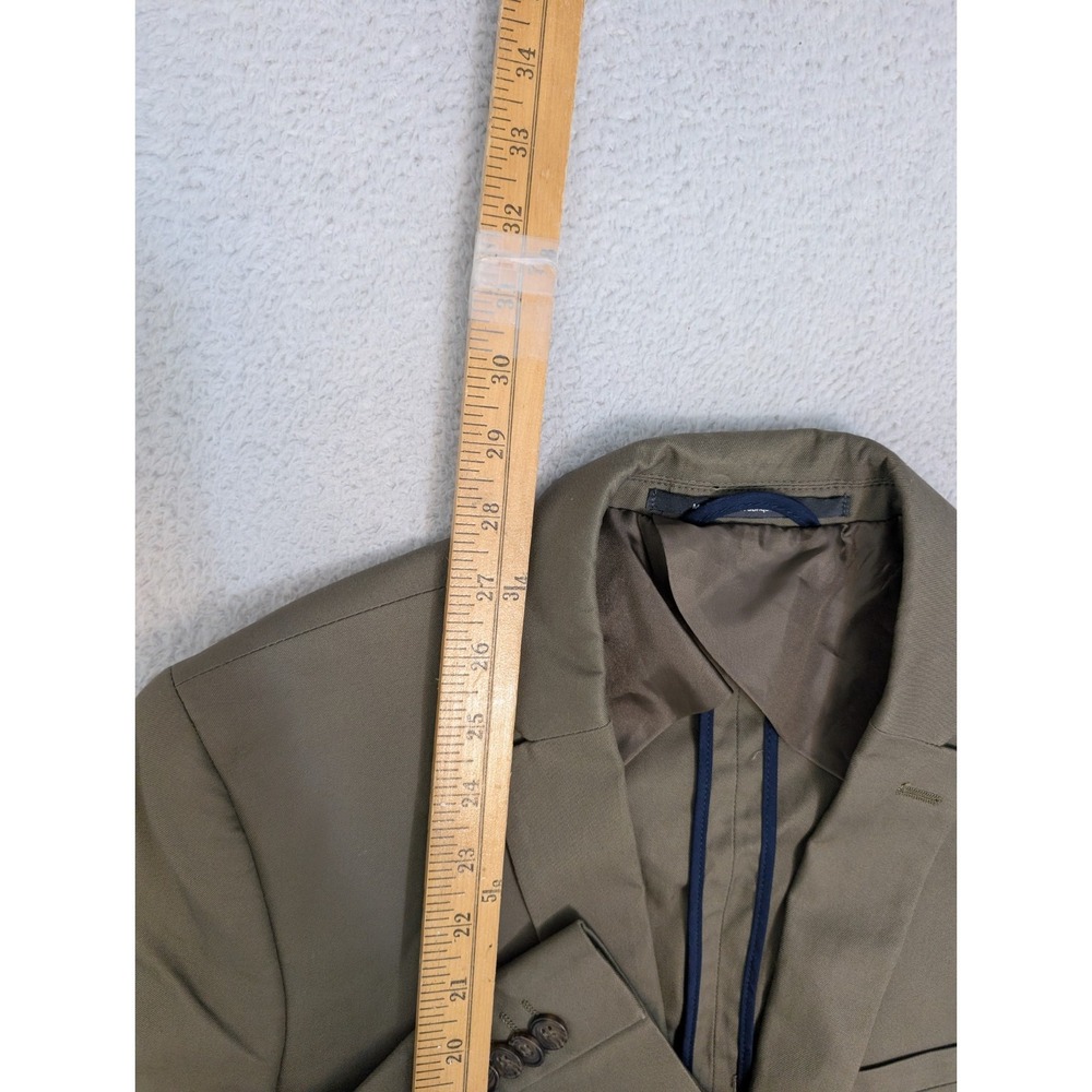 NEW H&M Men's Slim Fit Sport Coat Suit Jacket Blazer 36R 2 Button Vented Green - Picture 3 of 8